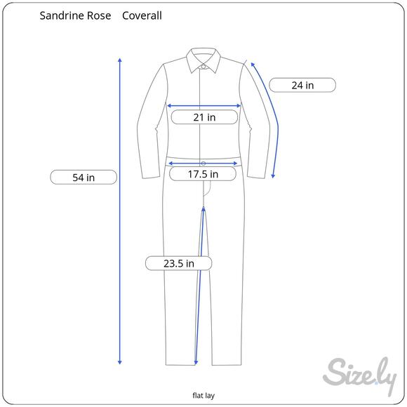 Sandrine Rose X Free People Cotton Lined Green Denim Coverall Jumpsuit Relaxed M - Picture 12 of 12